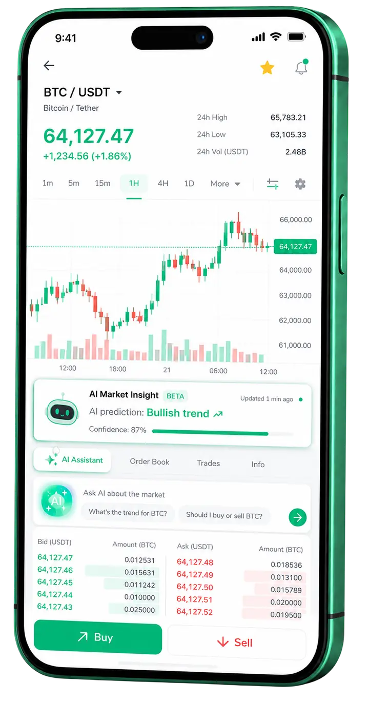 Vue mobile du trading BotkriptéNégoce